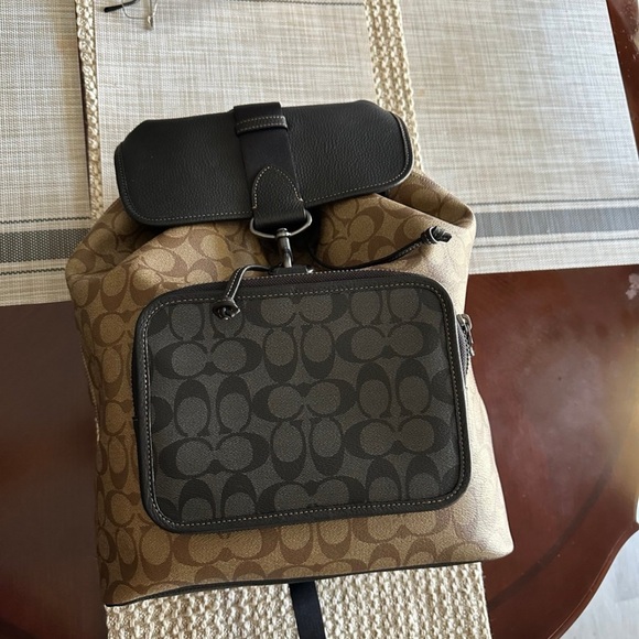 Coach Sullivan Signature Canvas & Leather Backpack - Picture 1 of 11